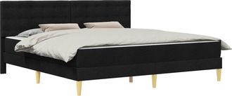 vidaXL Estructura De Cama Con Colch&oacute;n Negro 180 X 200 Cm Tela Vidaxl