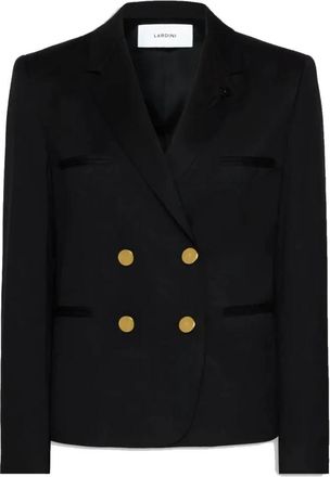 Lardini Korte Blazer - Dames - Blazers - Zwart - L - Wol - Jassen