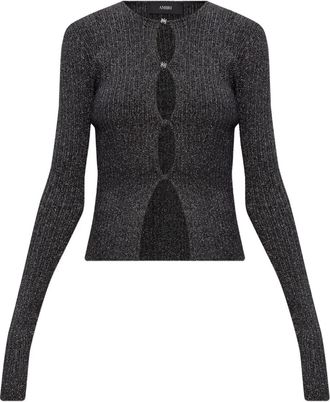 Amiri Cardigan con dettaglio cut-out - Grigio