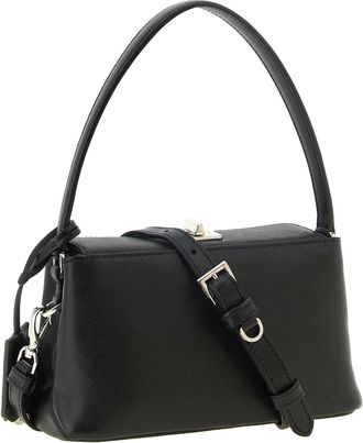 Prada Saffiano Leather Shoulder Bag - Black
