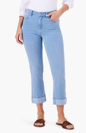 Nic+Zoe Straight Leg Roll Cuff Jeans in Breeze at Nordstrom Rack, Size 25