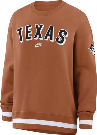 Nike Texas Legacy Phoenix Nike Womens College Oversized Pullover Crew in Orange | 040H08D9TXV-CGZ