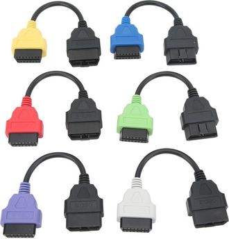 OEM Cable De Extensi&oacute;n De 16 Pines Macho A Hembra, 6 Piezas, Adaptador De Cable De Esc&aacute;ner De Diagn&oacute;stico Profesional De Repuesto