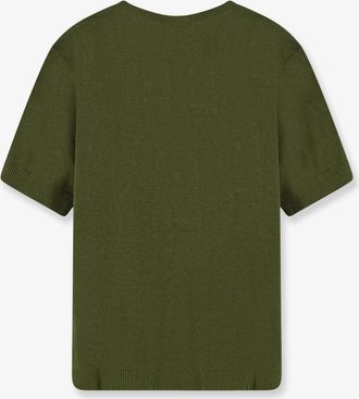Closed Womens Sweater Linen-Blend Green