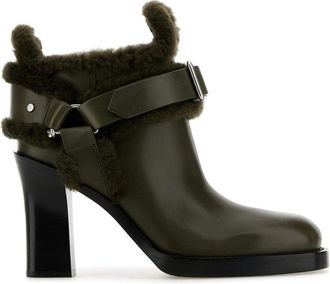 Burberry LF Cozy Mini Stirrup 85 - Dames - Laarzen met Hak - Groen - 40 EU - Leer - Schoenen