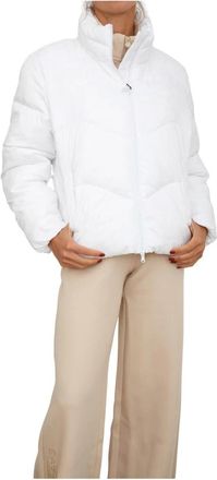 Emporio Armani Emporio Armani Ea7, Jassen, Dames, Wit, S, Leer, Bomberjack