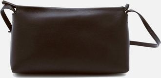 The Row Black Leather Rene Crossbody Bag