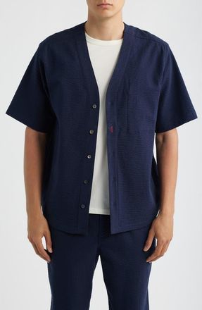 Imperfects Mr. Lynchs Seersucker Jersey in Dark Navy at Nordstrom, Size Xx-Large