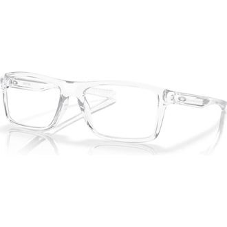 Oakley 59mm Rectangle optical glasses in Transparent at Nordstrom