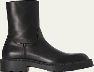 The Row Leather Short Moto Boots