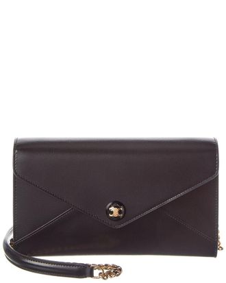 Celine Celine Envelope Leather Wallet On Chain