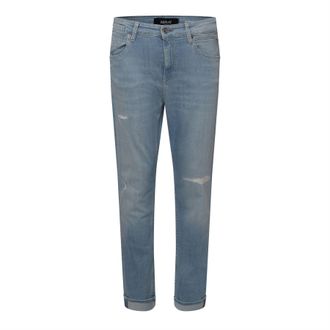 Replay Womens Marty Boy-Fit Jeans in Blue Cotton - Size 30W/30L