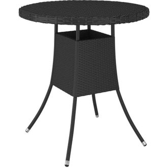 vidaXL Tavolo da Giardino Nero 70x70x73 cm in Polyrattan vidaXL