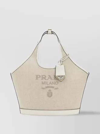 Prada na linen shoulder bag