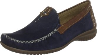 Gabor Womens California Nubuck Navy/Copper Ballet 46.090.46 6 UK