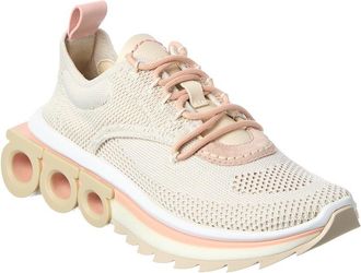 Ferragamo Ferragamo Nima Leather-Trim Sneaker
