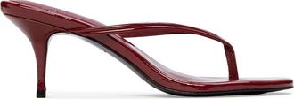 Black Suede Studio Marci 65 Thong Sandal in Chili Flake Patent Leather at Nordstrom, Size 35.5