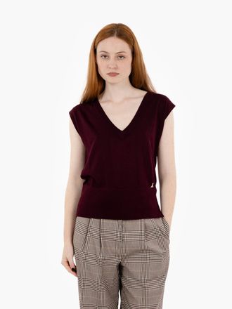Patrizia Pepe Gilet con scollo a V purple / red