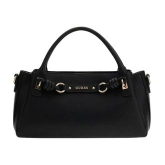 Guess Camelia 3 Comp Satchel - Dames - Handtassen - Zwart - ONE Size - Polyester - Tassen