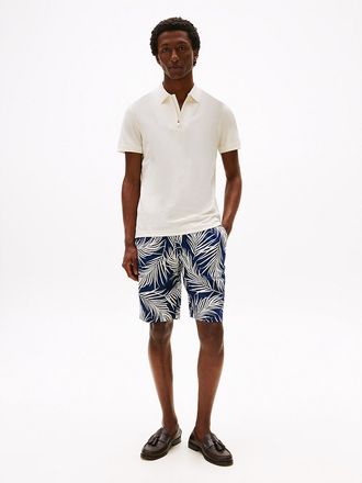 Tommy Hilfiger Mens Relaxed Fit 7 Palm Leaf Print Short - Navy - 28