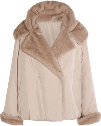 Antonelli Giacca con cappuccio e finiture in pelliccia - Toni neutri