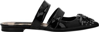 Philipp Plein Schoenen, Dames, Zwart, 37 EU, Leer, Vernice Ballerina
