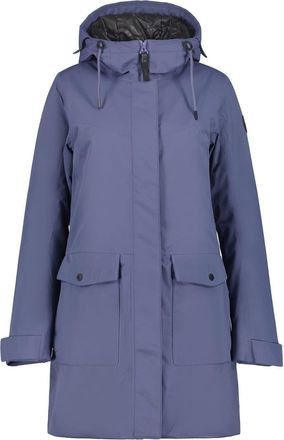 Icepeak Icepeak Womens Alpena Solid Patterned Hooded Parka Jacket in Blue - Size 8 UK