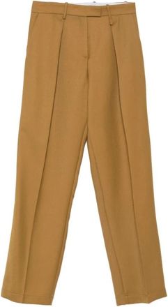 Alysi Straight Broeken - Dames - Straight fit broeken - Beige - M - Katoen - Broeken