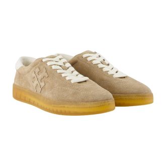 Tory Burch Womens Phoenix Sneaker Beige Lambskin