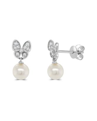 Sabrina Designs 14K 2.62 Ct. Tw. Diamond & Pearl Pearl Dangle Earring
