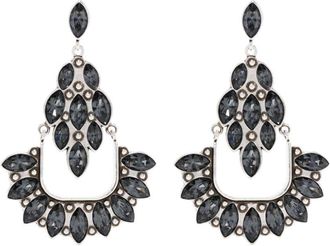 Isabel Marant crystal-embellished drop earrings - women - Brass/glass - One Size - Silver