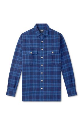 Drake's Checked Cotton-Flannel Shirt