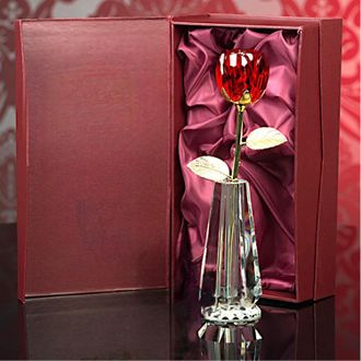 OEM Hermosa Rosa De Cristal Con Jarr&oacute;n, S&iacute;mbolo De Amor, Regalo Para Esposa O Novia Para Cumplea&ntilde;os, Aniversario De Bodas O San Valent&iacute;n, Con Estuche Deco