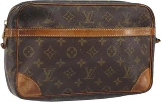 Louis Vuitton Pre-owned Canvas Clutch - Dames - Vintage Clutch - Bruin - ONE Size - Vintage