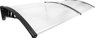 OEM Marquesina Para Puerta, 200 X 90 Cm, Aluminio, Montaje En Pared, 95 % De Protecci&oacute;n Uv, Capacidad De Carga 15 Kg/m&sup2;