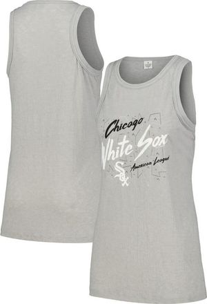 Soft As A Grape Womens Soft as a Grape Gray Chicago White Sox Gauze High Neck Tank Top at Nordstrom, Size Medium