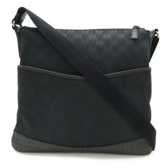 Gucci Black Gg Canvas Handbag Shoulder Bag (Pre-Owned)