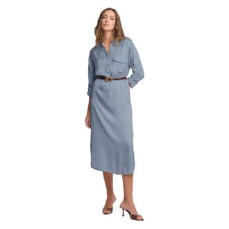 Kocca Chic overhemdjurk tot halverwege de kuit - Dames - Casual kleedjes - Blauw - L - Kleedjes