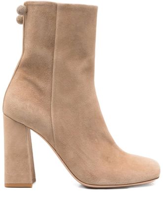 Fabiana Filippi Stivali con tacco largo 95mm - Marrone