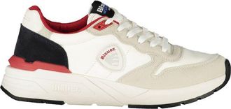 Blauer White Polyurethane Men Mens Sneaker