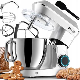 OEM Batidora Planetaria Multifuncional Kitchenprobot, Color Plata, 6,5 L, 2200 W