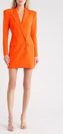 L'agence Marlee Long Sleeve Mini Blazer Dress in Glow Orange at Nordstrom Rack, Size 18 (Similar To 18W-20W)