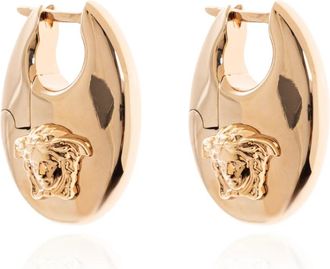 Versace Oorbellen met logo - unisex - Oorbellen - Geel - ONE Size - Accessoires