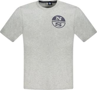 North Sails T-shirt NS Classic Korte Mouw Ronde Hals - Heren - T-shirts - Grijs - S - Katoen - Tops