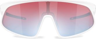 Oakley logo-print sunglasses - unisex - Carbonium - 40 - White