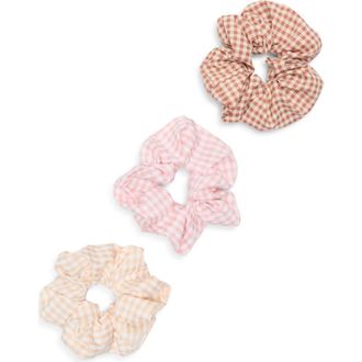 BP. 3-Pack Gingham Scrunchies in Multi Pink at Nordstrom