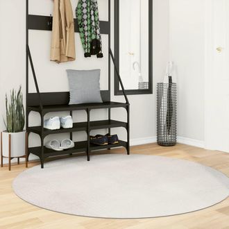 vidaXL Vidaxl - Alfombra De Pelo Corto Look Escandinavo Iza Crema &Oslash; 160 Cm