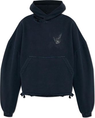 Balenciaga Hoodies & sweatvesten, Dames, Blauw, M, Katoen, Hoodie