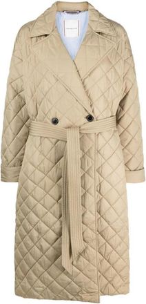 Tommy Hilfiger Sorona Gewatteerde Trenchcoat - Dames - Parka Jassen - Beige - M/L - Polyester - Jassen