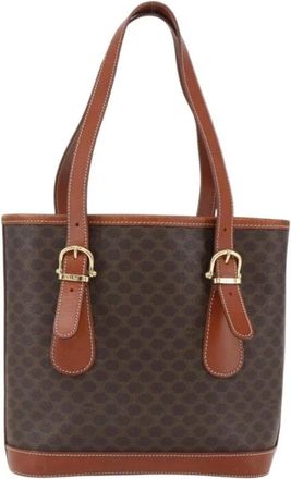 Celine Pre-owned Tote Bags, female, Brown, Size: ONE SIZE Pre-owned Monogram Bucket Bag